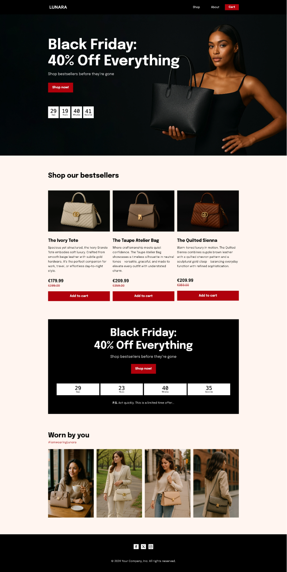 BFCM landing page